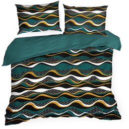 Komplet pościeli EUROFIRANY Nika 50 160 x 200 cm Zielono-żółty