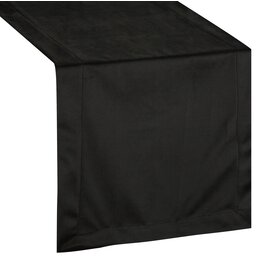 Bieżnik EUROFIRANY Melinda 40 x 140 cm Czarny