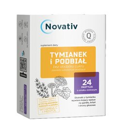 Suplement diety NOVATIV Tymianek i Podbiał (24 pastylki)