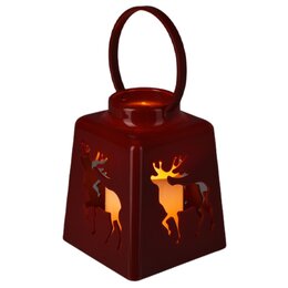 Lampion świąteczny AMBIANCE LIGHT Led 13 cm Czerwony