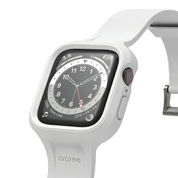 Etui ARAREE Duple Pro do Apple Watch 4/5/6/7/8/9/SE/SE 2 (40/41mm) Biały