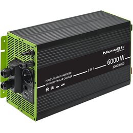 Przetwornica QOLTEC Monolith 3w1 12V na 230V 3000W/6000W Czysta sinusoida