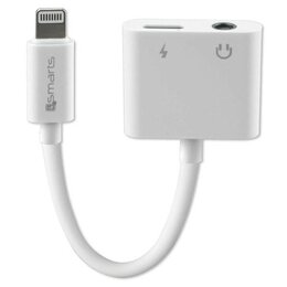 Adapter Lightning - Lightning/Jack 3.5 mm 4SMARTS 468673 Biały