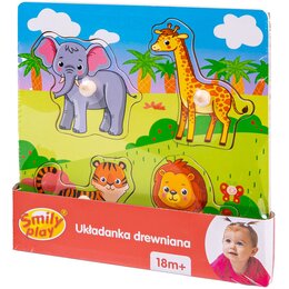 Układanka SMILY PLAY Zoo SPW83614 (4 elementy)