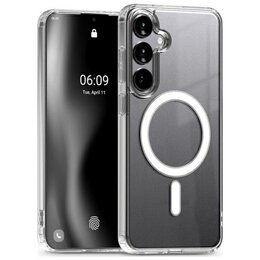 Etui MERCURY Jelhard MagSafe do Samsung Galaxy S24 FE Przezroczysty