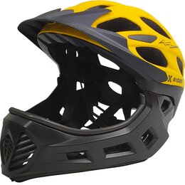 Kask XRIDER XR00KFH01 Czarno-żółty Full Face z odpinaną szczęką (rozmiar S)