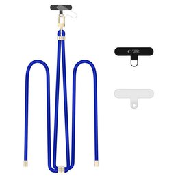 Smycz do telefonu TECH-PROTECT C7S Rope Crossbody Strap Niebiesko-złoty