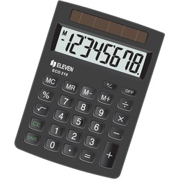 Kalkulator ELEVEN ECO-210 Zasilanie słoneczne, 4 pamięci