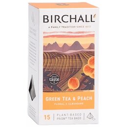 Herbata BIRCHALL Zielona z brzoskwinią (15 sztuk)