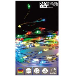 Girlanda CHRISTMAS DECORATION 240 LED Multikolor Aluminiowa