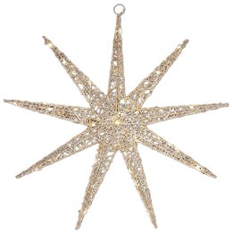 Gwiazda CHRISTMAS DECORATION 50 cm 50 LED Złoty