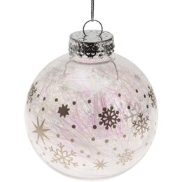Bombka CHRISTMAS DECORATION Gwiazdki 8 cm Srebrny