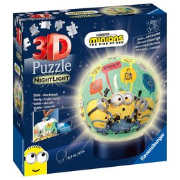 Puzzle 3D RAVENSBURGER Night Light Świecąca kula Minionki 11180 (72 elementy)