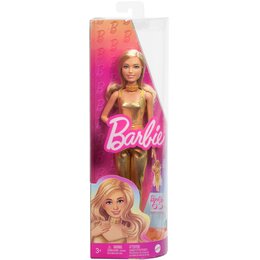 Lalka Barbie Fashionistas Złoty kombinezon HRH19