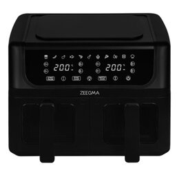 Frytkownica beztłuszczowa ZEEGMA Knapper Dual Air Fryer Czarny