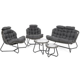 Zestaw mebli ogrodowych HOME & GARDEN Palermo Round Szary