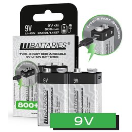 Akumulatorki 6F22 500 mAh LIIBATTARIES LIB510781 (2 szt.)
