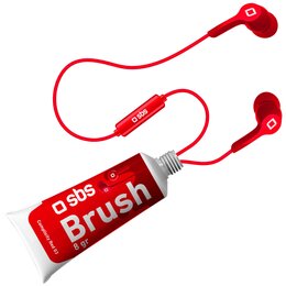 Słuchawki dokanałowe SBS Brush Czerwony