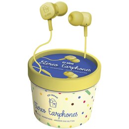 Słuchawki dokanałowe SBS Ice Cream Żółty
