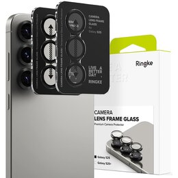 Szkło hartowane na obiektyw RINGKE Camera Frame Protector do Samsung Galaxy S25 Czarny (2 szt.)