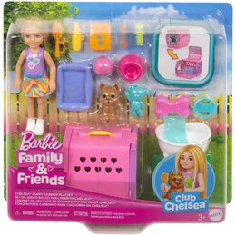 Lalka Barbie Chelsea Transporter dla pieska JDF89