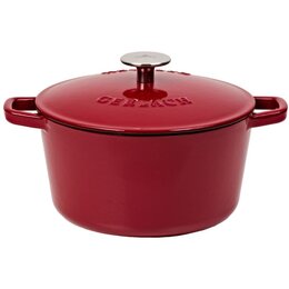 Garnek żeliwny GERLACH Natur Iron 21 cm Czerwony