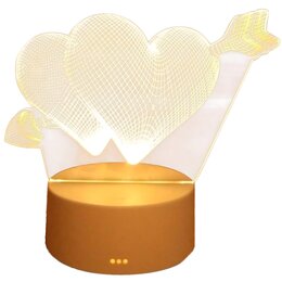 Lampka nocna EXTRALINK Przebite serca 3D EX.24107 USB
