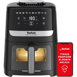 Air Fryer Frytkownice beztłuszczowa TEFAL Easy Fry Silence Vision XL EY5568 najcichsza, odpinany uchwyt i z okienkiem podglądu