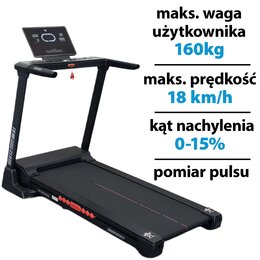 Bieżnia elektryczna HERTZ Run Master 4.0 1470W 18km/h