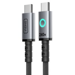 Kabel USB-C - USB-C INIU Leopard Magnetic 240W 1.2 m Czarny