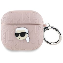Etui na słuchawki KARL LAGERFELD Monogram Karl Head do Apple AirPods 4 Różowy