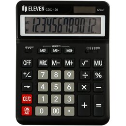 Kalkulator ELEVEN CDC120BK Zasilanie bateryjno-słoneczne, 4 pamięci