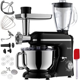 Robot kuchenny planetarny LOVIO HOME ChefAssistant Plus LVSTM02PBK 1900W z maszynką do mięsa i blenderem kielichowym