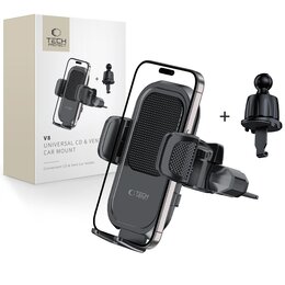 Uchwyt na telefon TECH-PROTECT V8 Universal CD & Vent Czarny