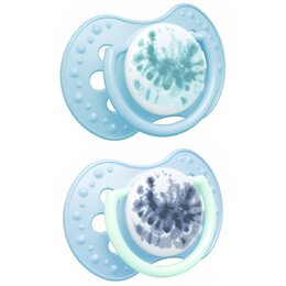 Smoczek LOVI Tie Dye 3-6 m (2 szt.) Niebieski