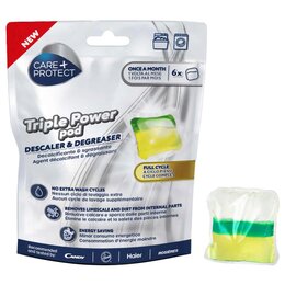 Kapsułki do czyszczenia zmywarek i pralek CARE+PROTECT Triple Power Pod CPPPODWMDW 6 szt.