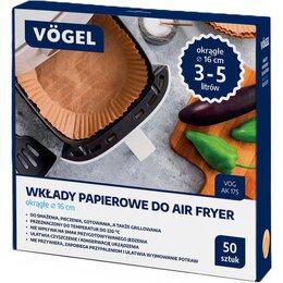 Foremki papierowe VÖGEL AK 175 do Air Fryer 16 cm (50 sztuk)
