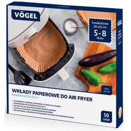 Foremki papierowe VÖGEL do Air Fryer 20 x 20 cm (50 sztuk)