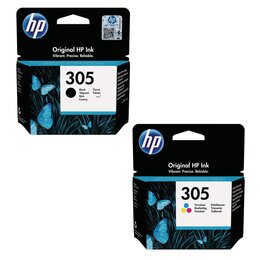 Tusz HP 305 Instant Ink Czarny 2 ml 3YM61AE + Tusz HP 305 Instant Ink Kolorowy 2 ml 3YM60AE