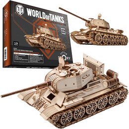 Zabawka drewniana LITTLE STORY World of Tanks 3D Czołg T-34-85 (1019 elementów)