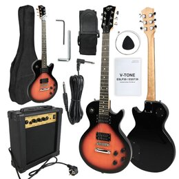 Gitara elektryczna V-TONE ESLP39 SB Zestaw + Wzmacniacz