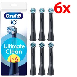 Oryginalna końcówka szczoteczki ORAL-B iO Ultimate Clean Czarny (6 szt.) (Usuwa płytkę bakteryjną)