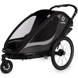 Przyczepka rowerowa HAMAX Cotoon Twin Szaro-czarny