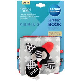 Zabawka CANPOL BABIES Sensory Toys Pluszowa kontrastowa książeczka edukacyjna 68/081