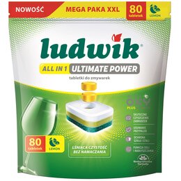 Tabletki do zmywarek LUDWIK All In One Ultimate Power Lemon - 80 szt.