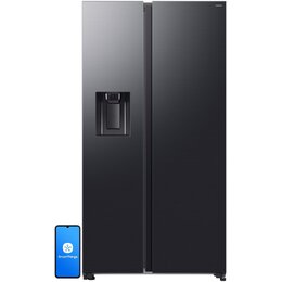 Lodówka SAMSUNG RS70F64KEFEO AI Side by Side No Frost 178.4cm Grafitowa stal Podajnik wody Kostkarka