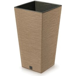 Doniczka PROSPERPLAST Furu Square Eco Wood DFSH240W-S4665W 19L Beżowy
