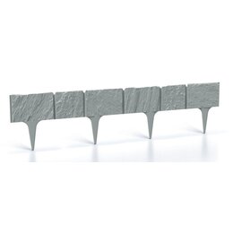 Obrzeże ogrodowe PROSPERPLAST Garden Stone IBST-422U Szary