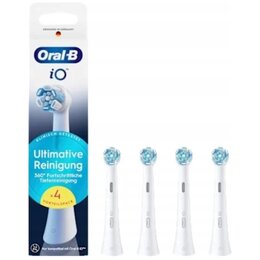 Oryginalna końcówka szczoteczki ORAL-B iO Ultimate Clean Biały (4 sztuk) (Usuwa płytkę bakteryjna)