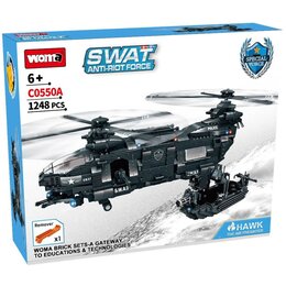 Klocki plastikowe WOMA Helikopter SWAT C0550A-DS